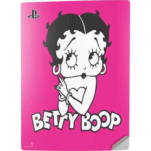 Betty Boop Pink Background PS5 Digital Edition Console Skin